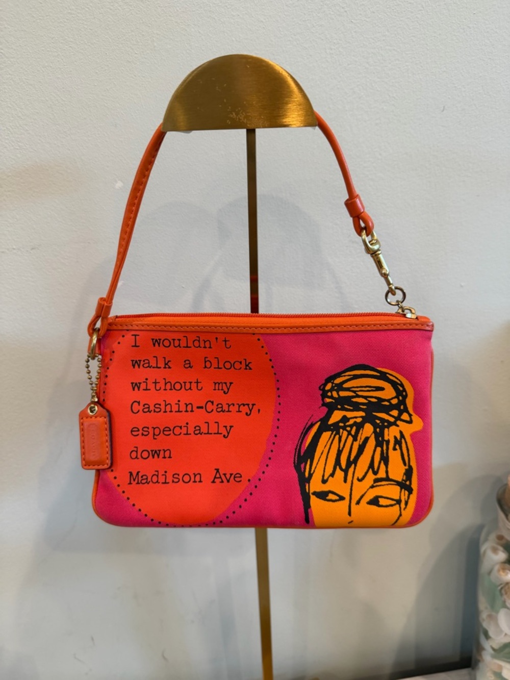 Coach Vintage Rare Bonnie Cashin Cash & Carry Wristlet with Graphic Print